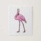 Flamingo mit Krone Puzzle (Vertikal)