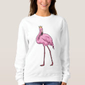 Flamingo mit Krone Sweatshirt (Vorderseite)