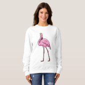 Flamingo mit Krone Sweatshirt (Vorne ganz)