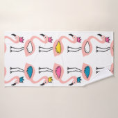 Flamingo mit Kronen nahtlos Muster. Badehandtuch (Badehandtuch)