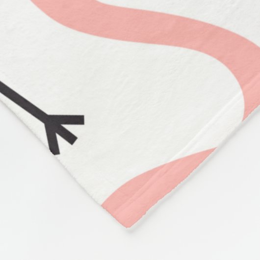 Flamingo mit Kronen nahtlos Muster. Fleecedecke (Ecke)