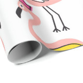 Flamingo mit Kronen nahtlos Muster. Geschenkpapier (Rolleneckpunkt)