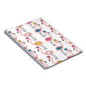 Flamingo mit Kronen nahtlos Muster. Notizblock (Rechte Seite)