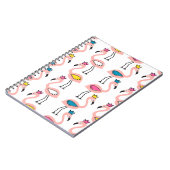 Flamingo mit Kronen nahtlos Muster. Notizblock (Linke Seite)