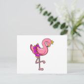 Flamingo mit Kronen und Rock Postkarte (Stehend Vorderseite)