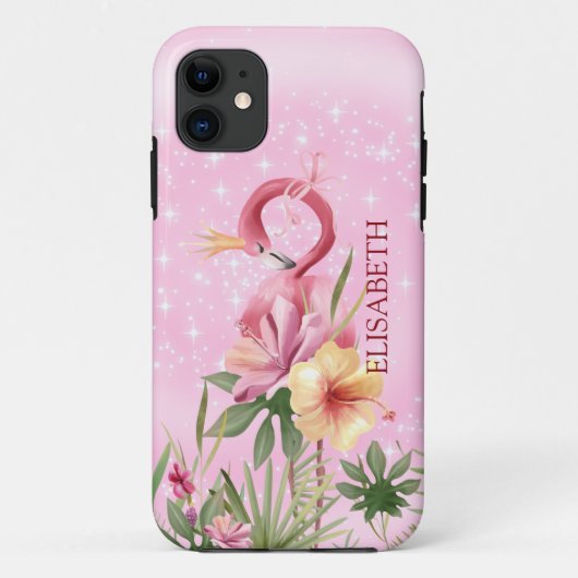 Flamingo mit Kronfall-Mate iPhone Fall Case-Mate iPhone Hülle (Rückseite)