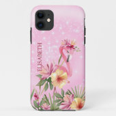 Flamingo mit Kronfall-Mate iPhone Fall Case-Mate iPhone Hülle (Rückseite)