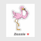 Flamingo mit Lipstick Aufkleber (Blatt)