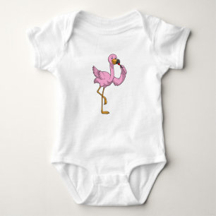 Flamingo mit Lipstick Baby Strampler