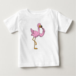 Flamingo mit Lipstick Baby T-shirt