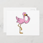 Flamingo mit Lipstick Postkarte (Vorne/Hinten)