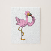 Flamingo mit Lipstick Puzzle (Vertikal)