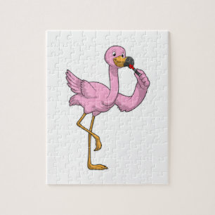 Flamingo mit Lipstick Puzzle