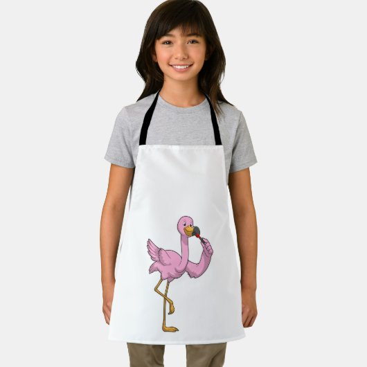 Flamingo mit Lipstick Schürze (Insitu)