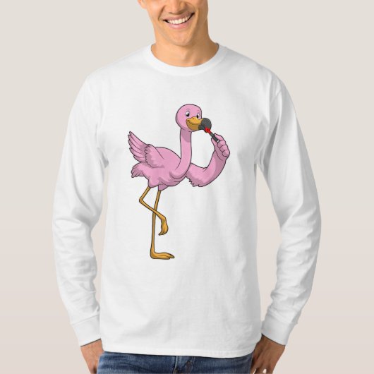 Flamingo mit Lipstick T-Shirt (Vorderseite)