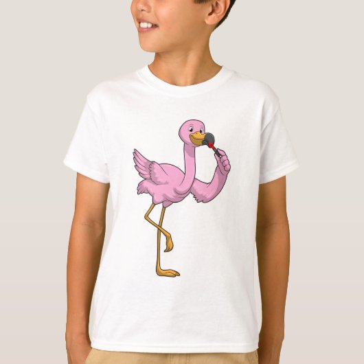Flamingo mit Lipstick T-Shirt (Vorderseite)
