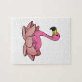 Flamingo mit Lotus-Blume Puzzle (Horizontal)