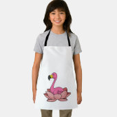 Flamingo mit Lotus-Blume Schürze (Insitu)