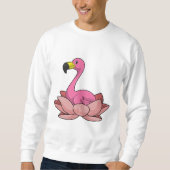 Flamingo mit Lotus-Blume Sweatshirt (Vorderseite)