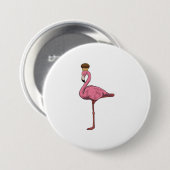 Flamingo mit Muffin Button (Vorne & Hinten)