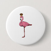 Flamingo mit Muffin Button (Vorderseite)