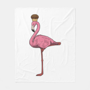 Flamingo mit Muffin Fleecedecke