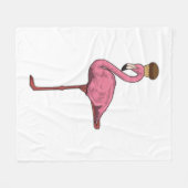 Flamingo mit Muffin Fleecedecke (Vorderseite (Horizontal))