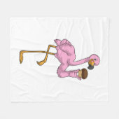Flamingo mit Muffin Fleecedecke (Vorderseite (Horizontal))
