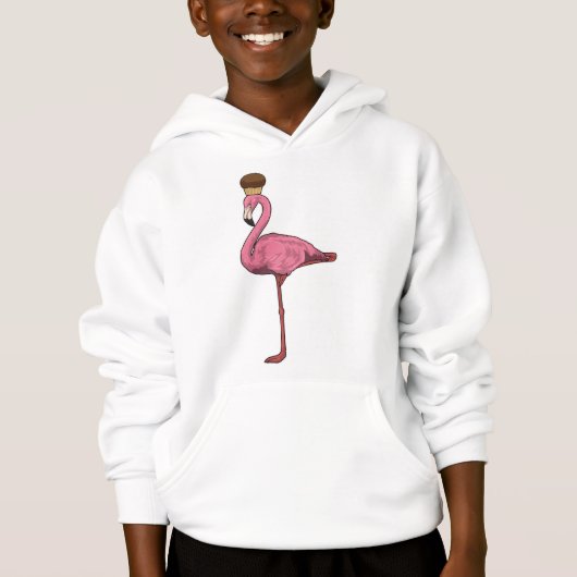 Flamingo mit Muffin Hoodie (Vorderseite)