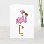 Flamingo mit Muffin Karte (Rückseite)