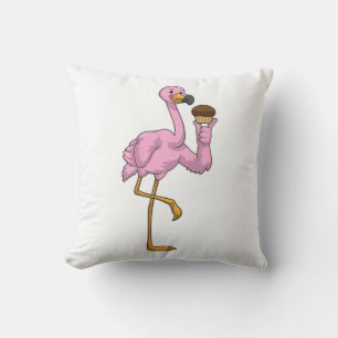 Flamingo mit Muffin Kissen