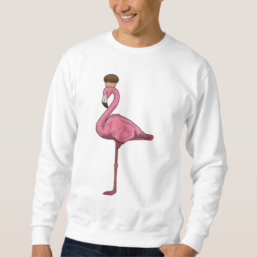 Flamingo mit Muffin Sweatshirt (Vorderseite)