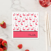 Flamingo mit Namen Serviette (Beispiel)