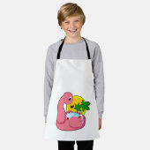 Flamingo mit Pool Schürze (Getragen)
