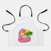 Flamingo mit Pool Schürze (Vorderseite)
