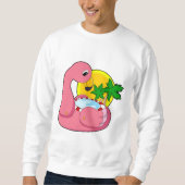 Flamingo mit Pool Sweatshirt (Vorderseite)