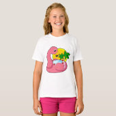 Flamingo mit Pool T-Shirt (Vorne ganz)