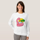 Flamingo mit Pool T-Shirt (Vorne ganz)