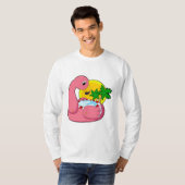 Flamingo mit Pool T-Shirt (Vorne ganz)