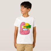 Flamingo mit Pool T-Shirt (Vorne ganz)
