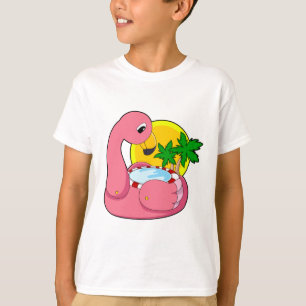 Flamingo mit Pool T-Shirt