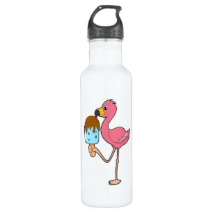 Flamingo mit Popsicle Edelstahlflasche
