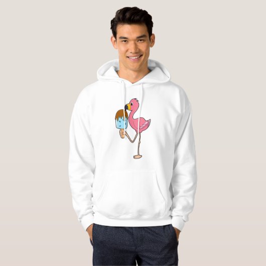 Flamingo mit Popsicle Hoodie (Vorne ganz)