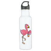 Flamingo mit Purse Edelstahlflasche (Vorderseite)