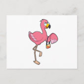 Flamingo mit Purse Postkarte (Vorderseite)