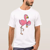 Flamingo mit Purse T-Shirt (Vorderseite)