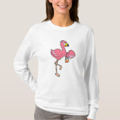 Flamingo mit Purse T-Shirt (Vorderseite)
