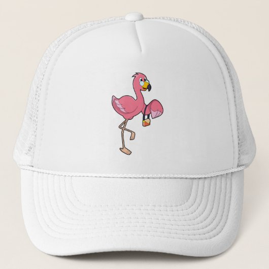 Flamingo mit Purse Truckerkappe (Vorderseite)