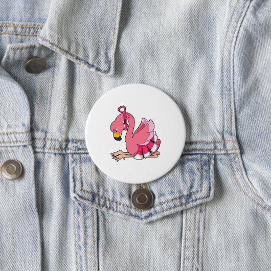 Flamingo mit Ribbon Button (Beispiel)