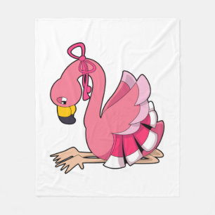 Flamingo mit Ribbon Fleecedecke